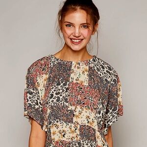 POL Multi print tunic or shortie dress